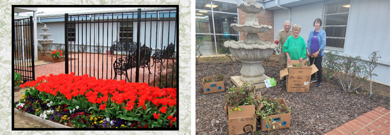 Master Gardeners in the gardens.